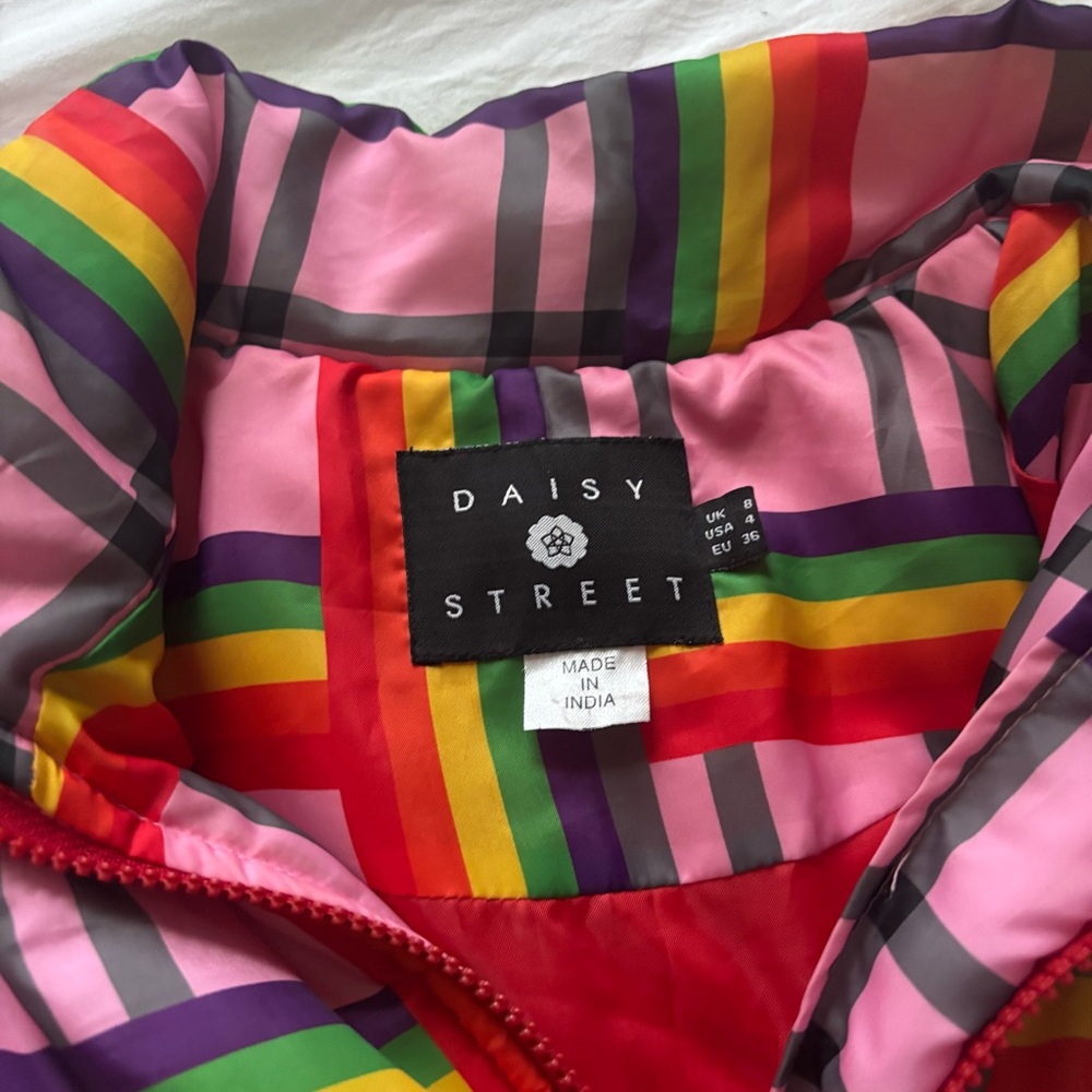 Multicolor Striped Puffer Jacket - Picture 4 of 4